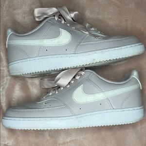 Women's Nike’s Light Pink With Ribbon Laces